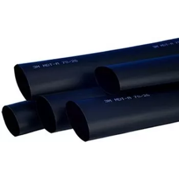 3M TE100037569 - Guaina termorestringente - nero - 100 cm - 1,2 cm - 135 °C