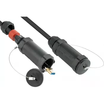 AOC cavo HDMI 2.0b ibrido high-speed, rinforzato in acciaio, 4K @60Hz, 18 Gbit/s, nero, 50m, serie PYTHON (AOC-HP2050)