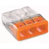 Wago 2273-203 connettore/derivatore per cavi arancione, trasparente