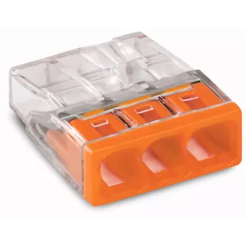 Wago 2273-203 connettore/derivatore per cavi arancione, trasparente