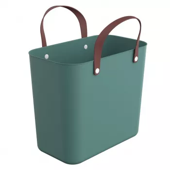 Borsa rotho Albula verde 25 L plastica riciclata, 340×235×400 mm, carico max 40 kg