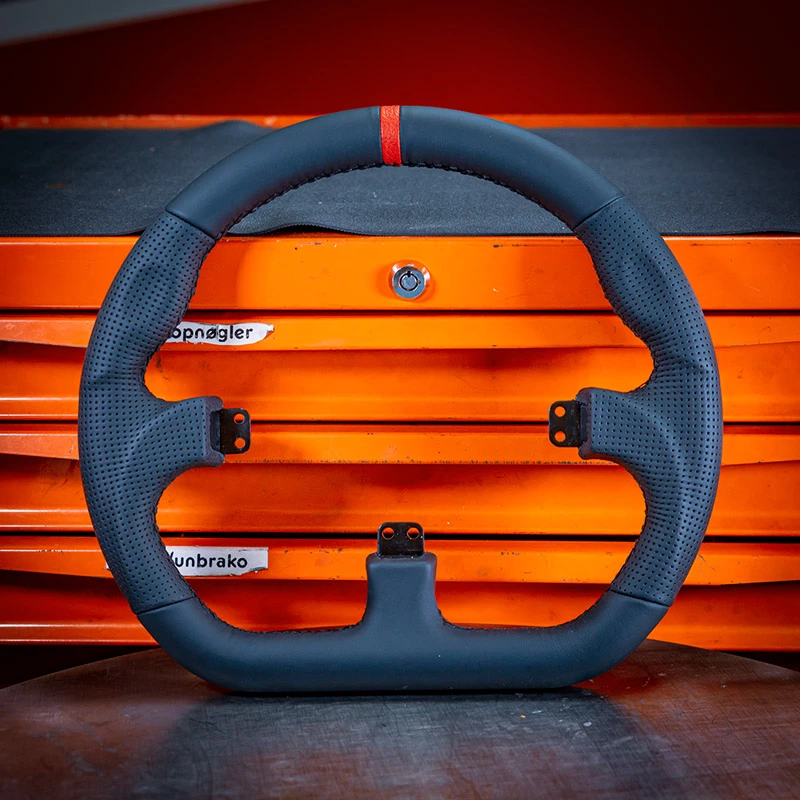 Asetek SimSports GT Rim - Closed D, pelle - nero