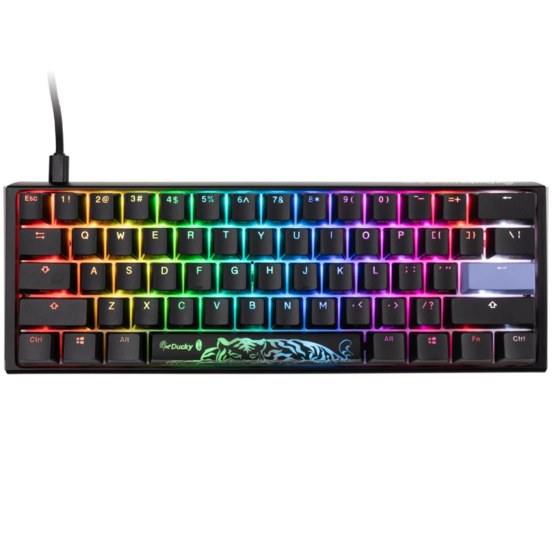 Ducky One 3 Classic nero/bianco mini tastiera gaming, RGB-LED - MX-Speed-Silver (US) (DKON2161ST-PUSPDCLAWSC1)