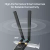 Adattatore PCIe Wi‑Fi 6 Bluetooth TP‑LINK Archer TX10E AX900 — scheda PCIe, AX900 Wi‑Fi 6, Bluetooth