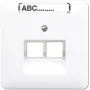 Presa a muro RJ-45 Jung CD 569-2 NAUA WW — bianco