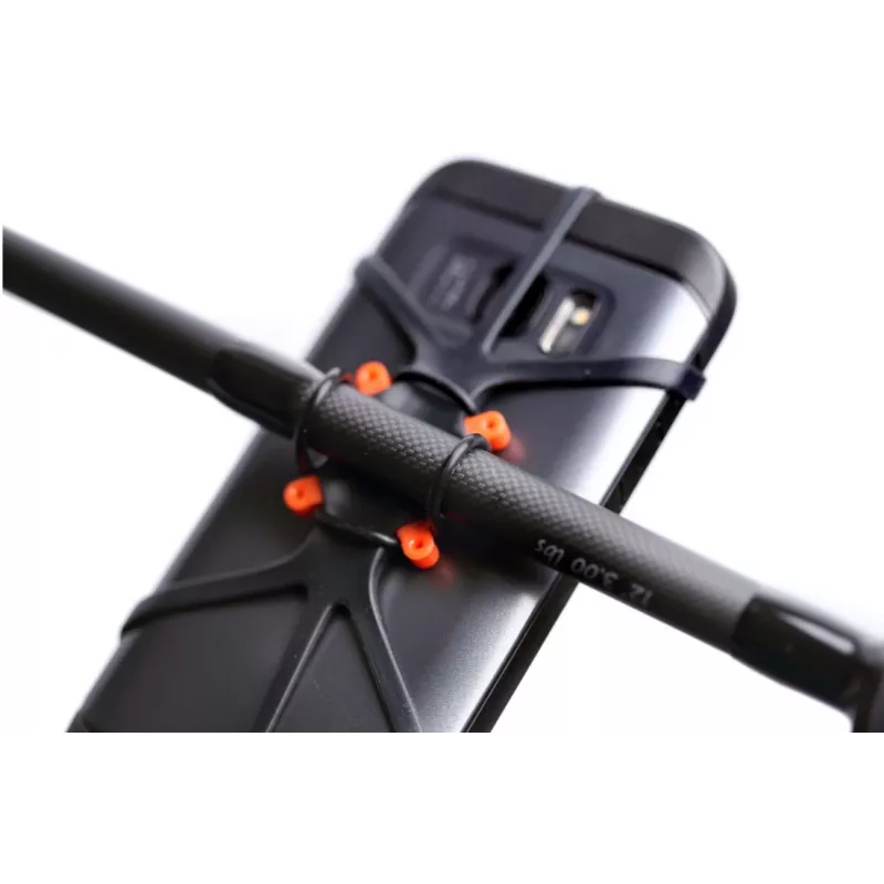 Supporto telefono regolabile deeper ITGAM0003 — supporto telefono per canna da pesca, silicone, per telefoni 3,5–5 pollici, 280 mm, nero