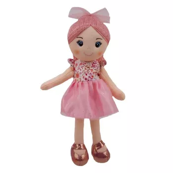 TULILO Bambola di stoffa Julia 35 cm, morbido giocattolo di stoffa per bambini