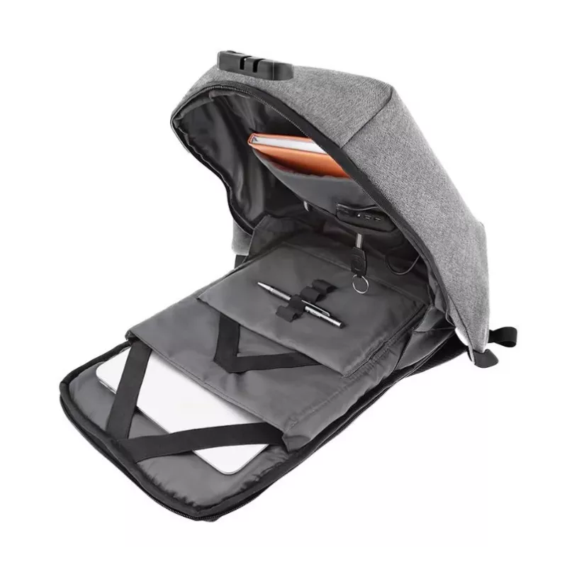 Zaino per notebook Tellur 15.6 Antitheft V2 con porta USB, grigio
