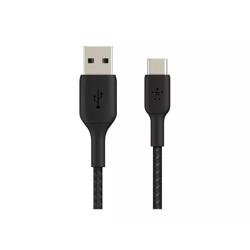 Cavo intrecciato USB-C USB-A 2m nero