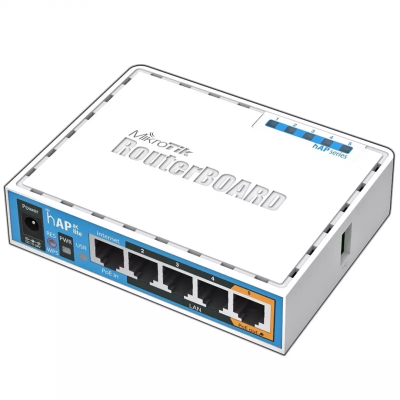 Mikrotik HAP ac lite 733 Mbit/s bianco Power over Ethernet (PoE)