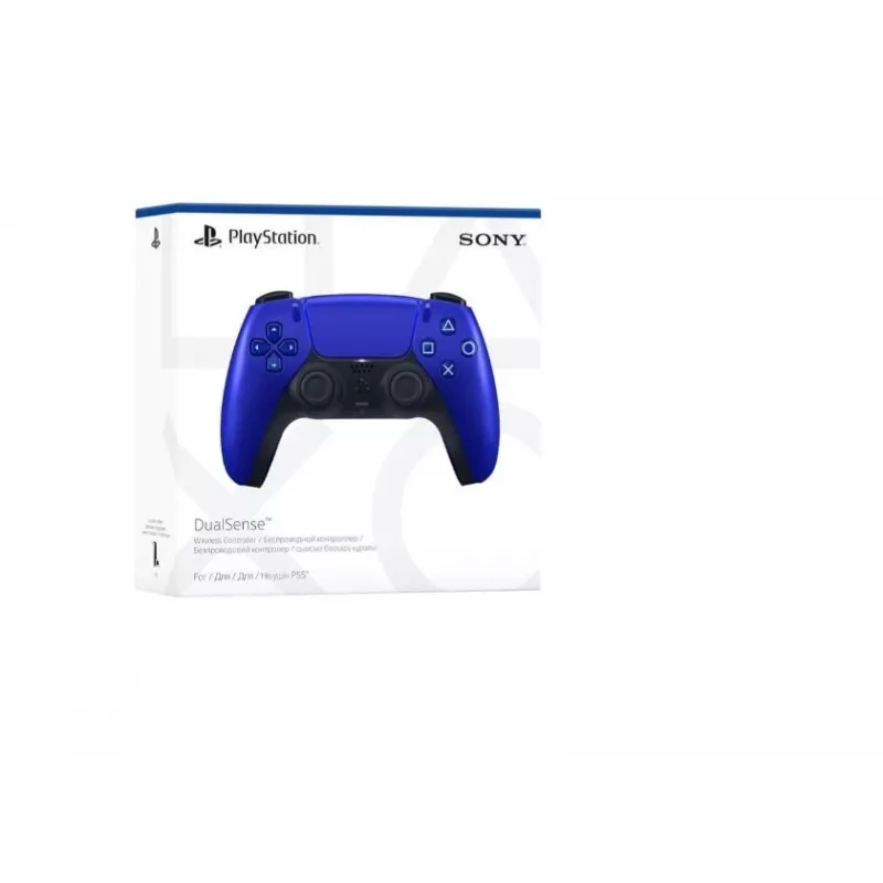 Gamepad wireless Sony DualSense – blu cobalto, per PlayStation 5, batteria Li‑Ion integrata, sensore di movimento, feedback aptico, connettore jack 3,5 mm