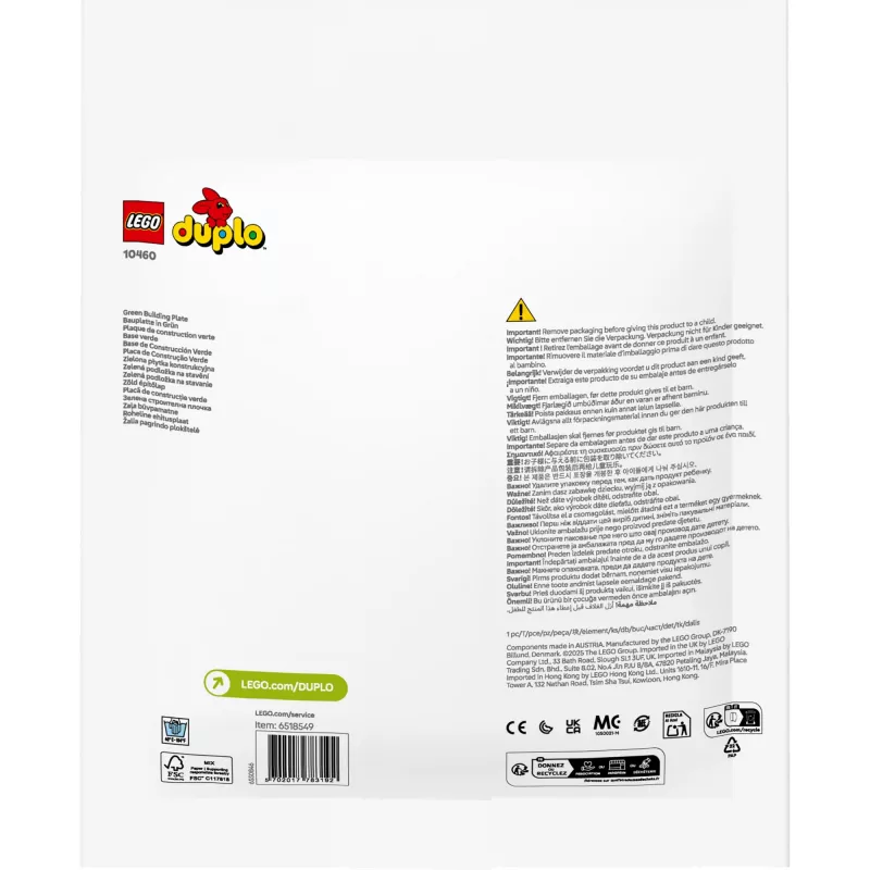 LEGO DUPLO 10460 Piastra di costruzione verde