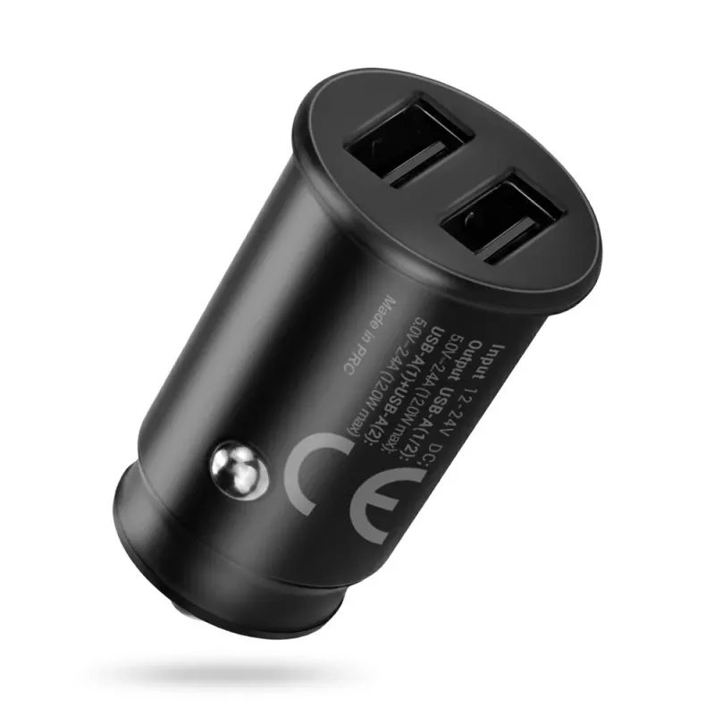 everActive CC-25C caricabatterie da auto, 2x USB 12 W, con cavo USB-C