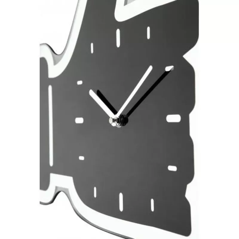 NeXtime orologio da parete 3072zw Thumbs up, 40,5x41 cm, da parete, nero/argento