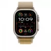 Cinturino Apple 49mm Tan Alpine Loop Large Natural Titanium Finish