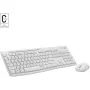 Logitech MK295 set tastiera e mouse silenziosi, bianco, wireless via ricevitore USB, layout svizzero, 920-009872