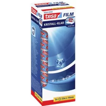 Nastro adesivo Tesa 58260 trasparente 19 mm x 33 m — confezione da 8