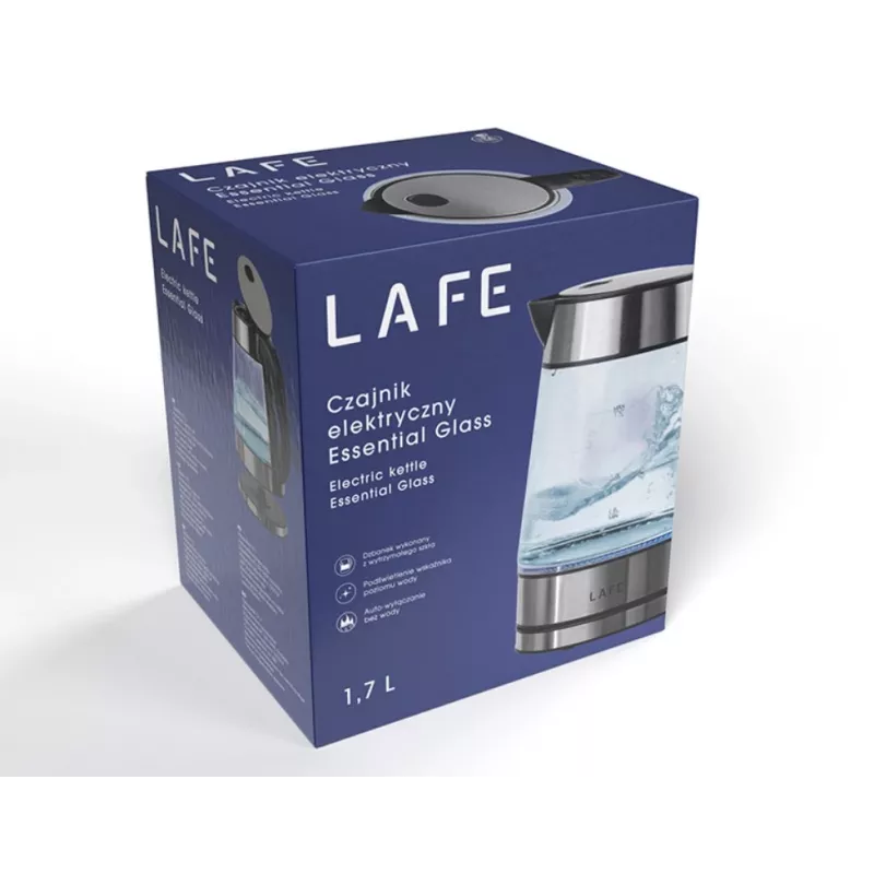 Bollitore in vetro LAFE LAFCZA47618 – capacità 1,5 L, 100% riciclabile