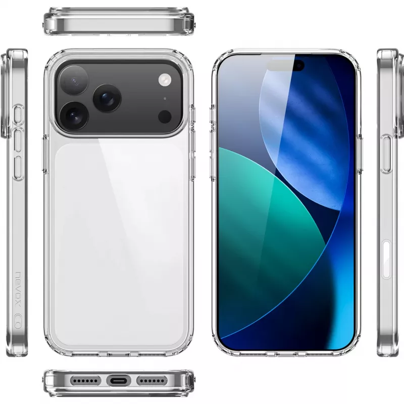 Nevox StyleShell SHOCKFlex custodia per iPhone 17 Pro, trasparente