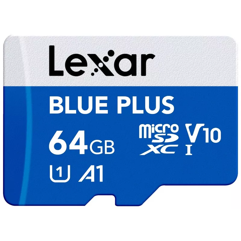 Scheda di memoria MicroSDXC Lexar BLUE PLUS 64 GB UHS‑I 100 MB/s U1 V10 (blu)