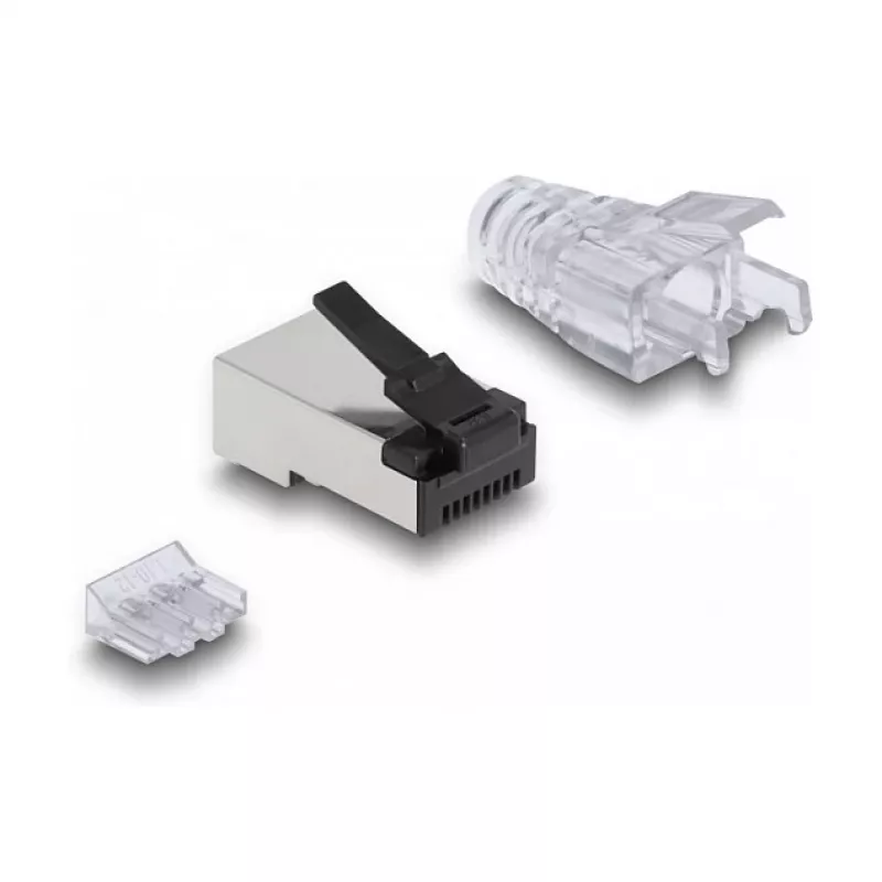 Connettore modulare RJ45 DeLOCK Cat.6 50 pz. set con leva di sblocco robusta