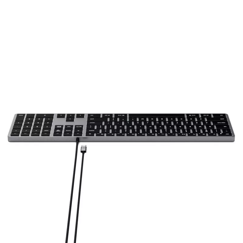 Tastiera Satechi sottile W3 USB-C con tastierino numerico (Space Gray)