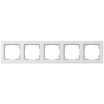 Placca da parete GIRA E2 bianco — termoplastica, design senza viti, 80,8×366×9,3 mm