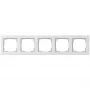Gira E2 021529 cornice a 5 posti, bianco