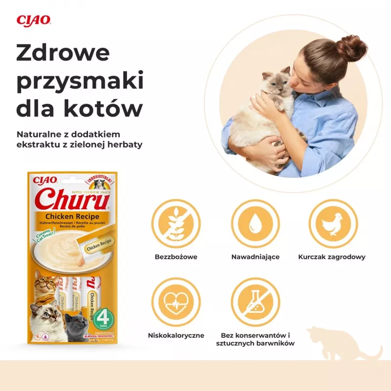 INABA Churu Chicken - snack per gatti - 4x14 g