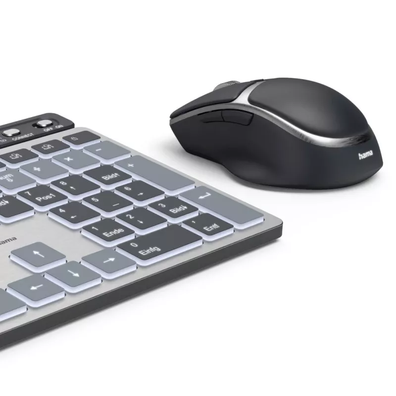Set tastiera e mouse multi-device wireless HAMA WKM-750 — nero, connettività wireless