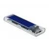 Case per SSD DeLOCK 42620 case esterno per SSD M.2 NVME PCIe con connettore femmina USB Type-C, trasparente