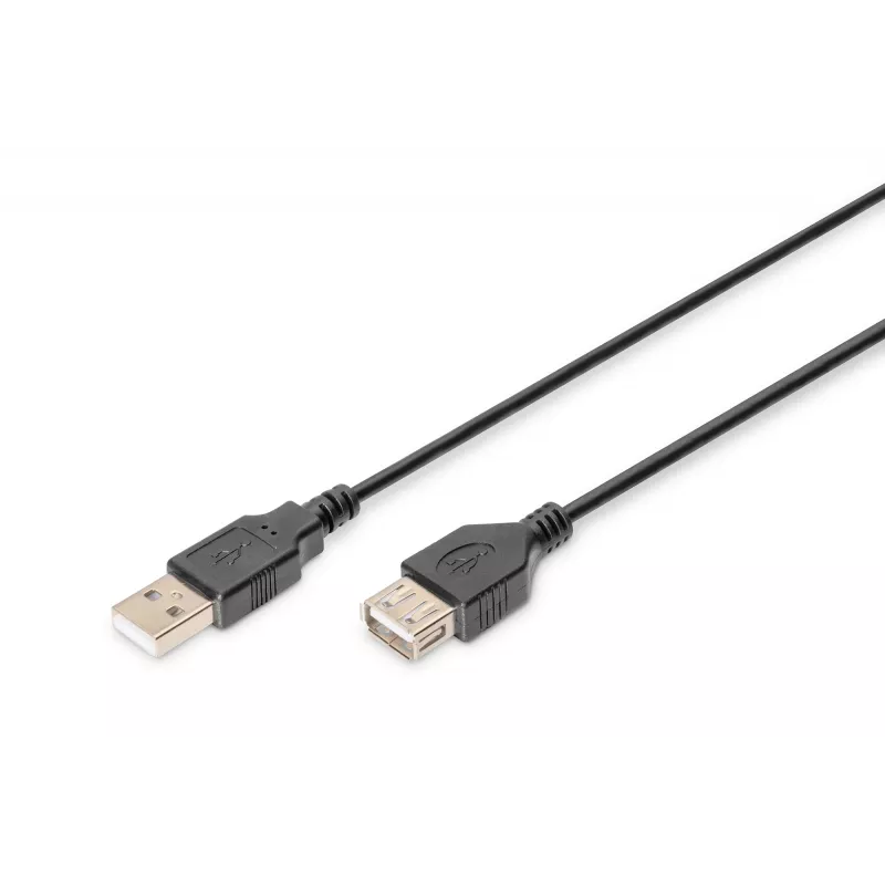 Digitus ASSMANN Basic - cavo prolunga USB - USB Type-A, 4 poli (M) - USB Type-A, 4 poli (F) - 3 m (USB/USB 2.0) - stampato - nero (AK-300200-030-S)