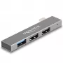 Hub USB DeLOCK 3 porte sottile USB Type-C 10 Gbps 2 x USB 2.0