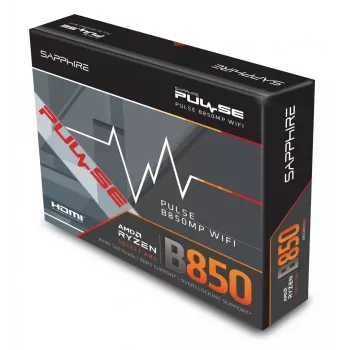 Motherboard Sapphire PULSE B850M WIFI — AMD B850 micro ATX, socket AM5, DDR5 fino a 7600 MHz, 4 DIMM, 192 GB, Wi-Fi 6, 2.5GbE
