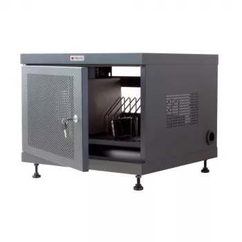 Organizer per cavi da rack TECHLY 367652 con fissaggio adesivo 3M, acciaio, 550×550×410 mm, nero