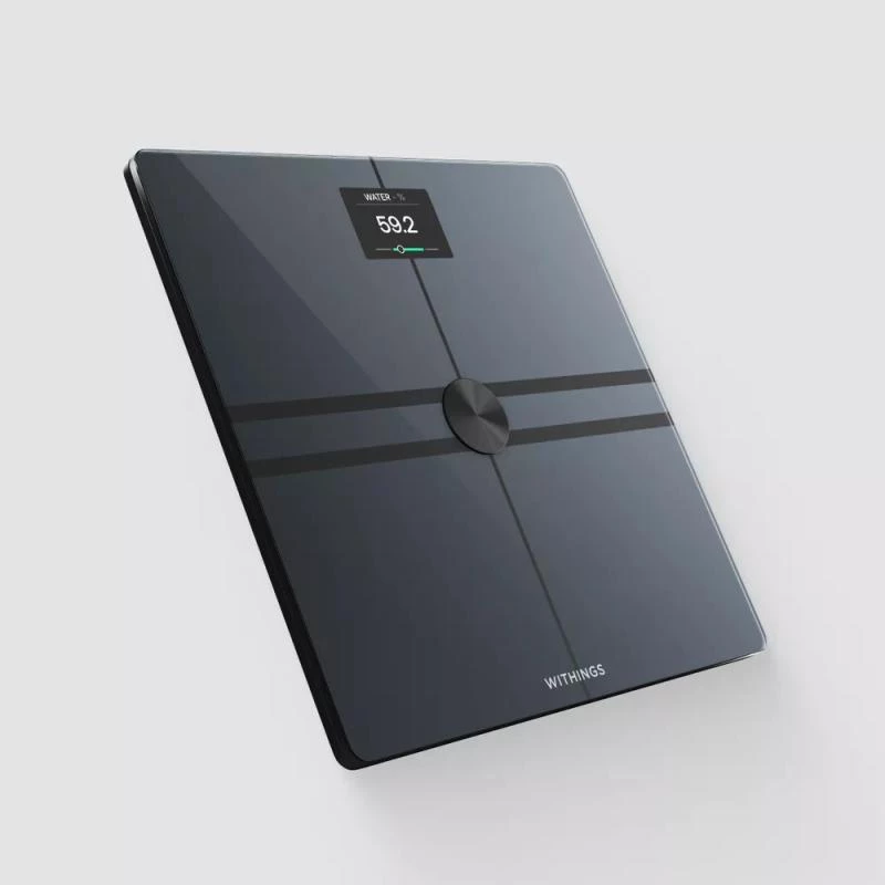 Bilancia pesapersone elettronica Withings Body Comp quadrata nera