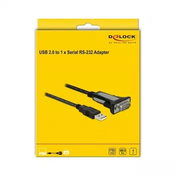 USB 2.0 Type-A su 1 x seriale RS-232 DB9 4 m DeLOCK 66323