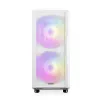 Case PC MODECOM AMIRANI ARGB Midi Tower bianco — ATX/ITX, GPU 35 cm, dissipatore CPU 16,5 cm, 2 ventole da 200 mm