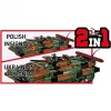 Set di mattoncini Cobi Armed Forces BWP-1 2630 — set modello del veicolo da combattimento anfibio polacco-ucraino