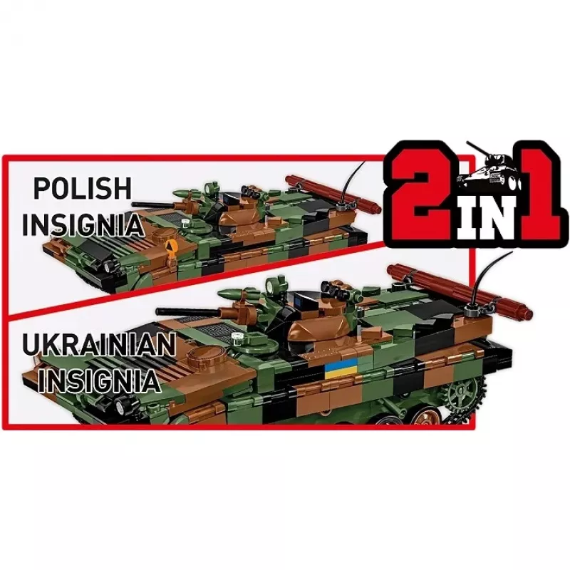Set di mattoncini Cobi Armed Forces BWP-1 2630 — set modello del veicolo da combattimento anfibio polacco-ucraino