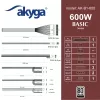 Akyga Basic AK-B1-600 alimentatore ATX 600 W, ventola 120 mm, PFC passivo, grigio