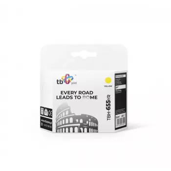 Cartuccia d'inchiostro TB compatibile con HP 655, giallo, ref.