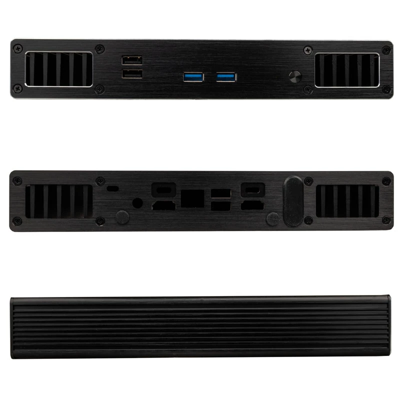 Akasa Plato TN - Ultra Small Form Factor (USFF) - PC - nero - alluminio - home office - Kensington