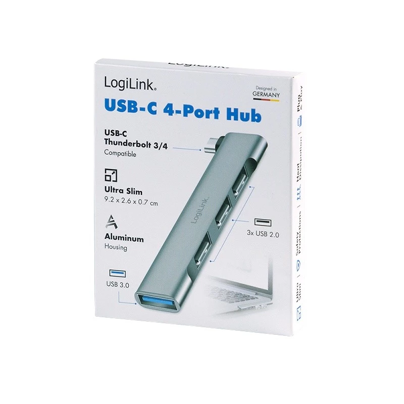 Hub LogiLink USB 3.2 Gen1 4 porte USB-C 1x USB3.0 AF 3x USB2.0 AF UA0437