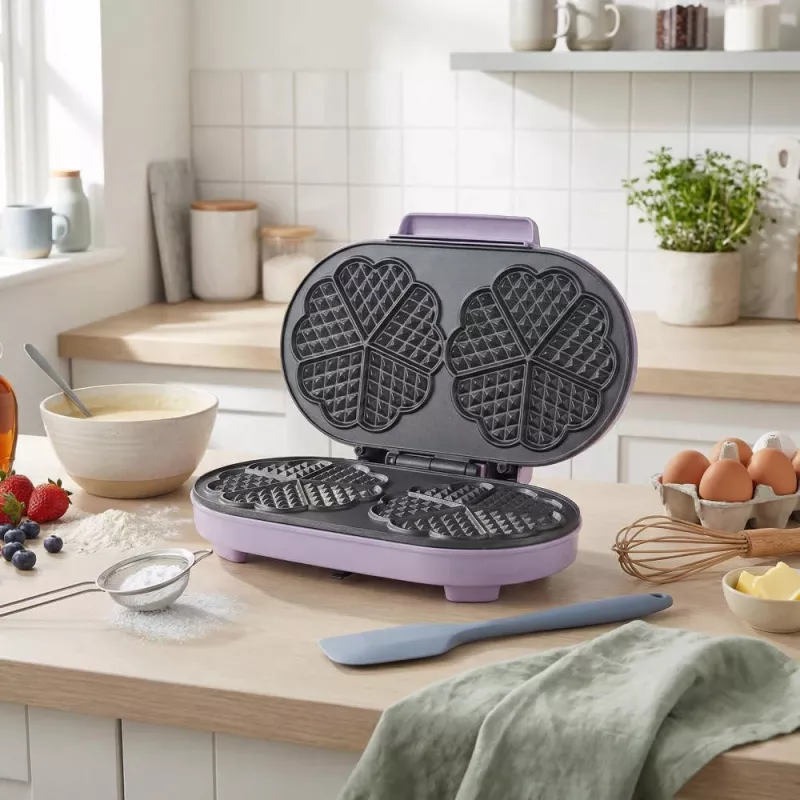 Giles & Posner EK6700GSPPVDE Macchina per waffle a doppio cuore