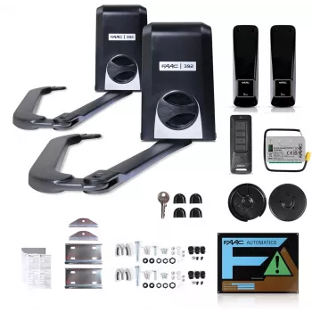 Kit automazione cancello FAAC 392 24V per cancelli a due ante fino a 5 m di larghezza totale