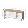 Cama sideboard LOTTA 150 2D3S rovere wotan + nero opaco