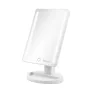 Specchio da trucco da appoggio Girmi BE04 – rettangolare con ingrandimento 1x, LED bianco, USB/4×AA, rotazione 180°