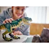 Giocattolo da costruzione LEGO Creator 3-in-1 kit T.Rex, 626 pezzi, 150 mm di altezza, età 9+