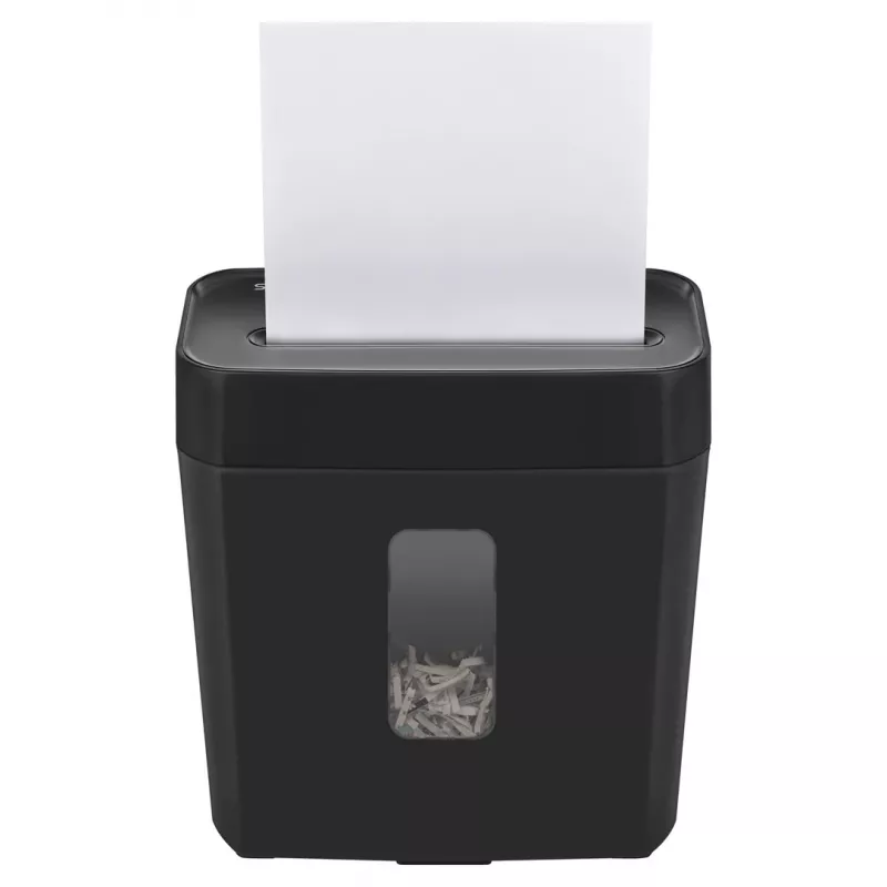 Distruggidocumenti SAVIO ND-01, taglio a croce 4 x 32 mm, contenitore 11 L, 230 W, nero, 72 dB